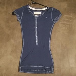 Blue Hollister button down T-shirt